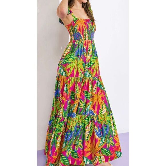 Flying Tomato LOVE AT FIRST SIGHT POPLIN MAXI dress size M - Picture 6 of 6